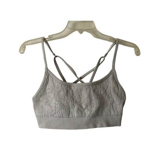 OFFLINE Sport Bra Gray Quilted Floral Med - Picture 1 of 8